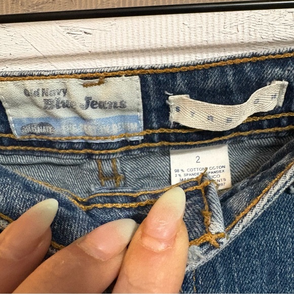 VTG Y2K Old Navy Blue Denim Jean Pencil Skirt With 9” Slit Sz 2 90s - Picture 3 of 9